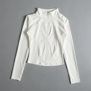 Women Zip Fitness Yoga Shirt Long Sleeve Sports Jacket