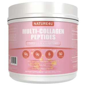 Nature4U Multi Collagen Peptides Powder with Biotin